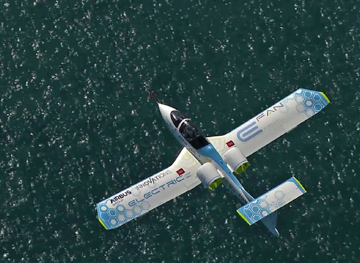 Airbus efan over Channel