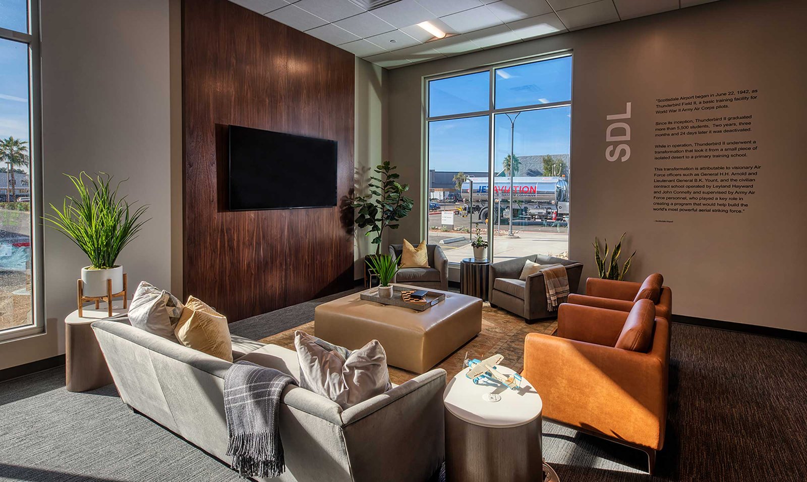 Jet Aviation crew lounge