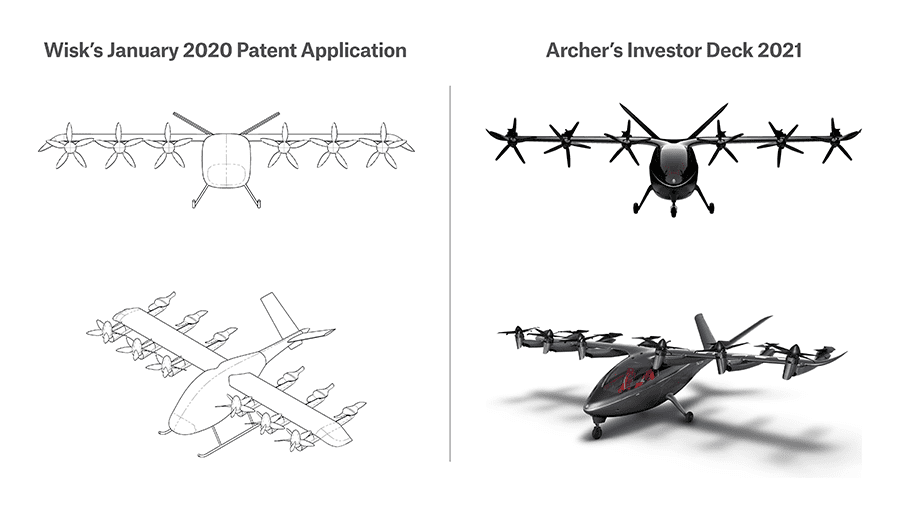 Wisk v Archer eVTOL air taxi