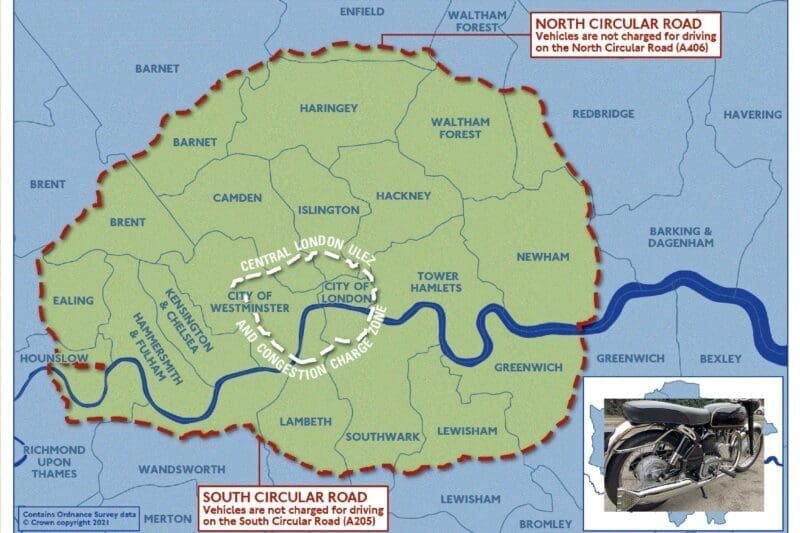 London ULEZ boundary map