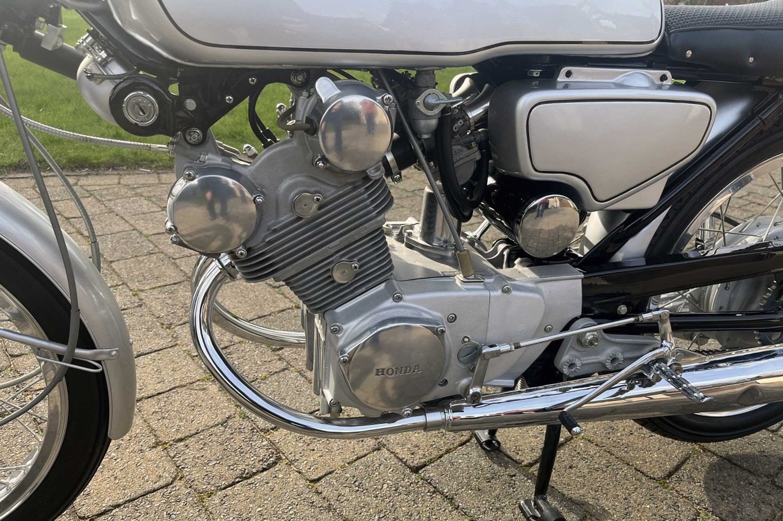 Stunning jewel of an engine: dohc, four valves per cylinder, revs to 13,000rpm and delivers 23hp