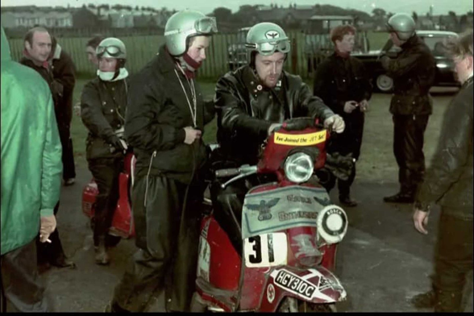 1965 Lambretta GT200 racing in the Isle of Man