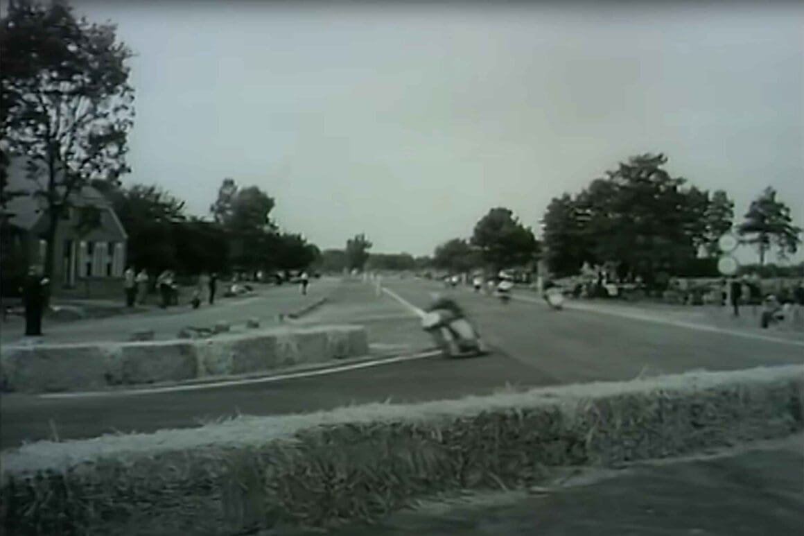 Geoff Duke in the lead of the 1954 Dutch TT