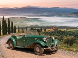1953 MG TD in a Tuscany setting