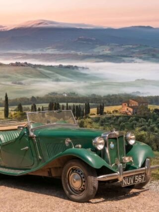 1953 MG TD in a Tuscany setting
